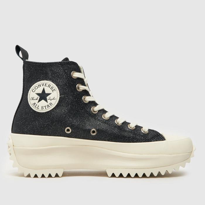 Converse Run Star Hike Platform Glitter Sparkle Party Shine Hi Black