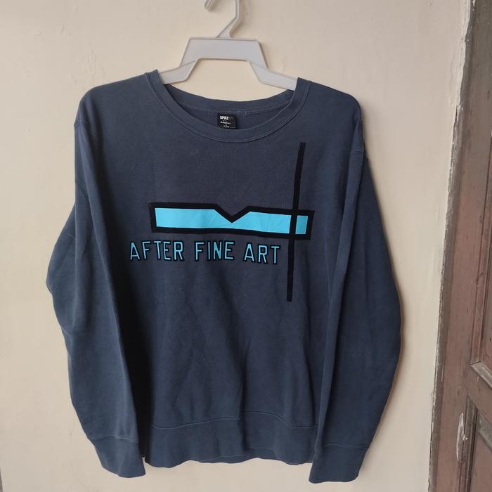 Vtg Moma x Lawrence Weiner Sweatshirt Uniqlo x SPRZ NY original Sweater Pria Hoodie Crewneck Wanita 