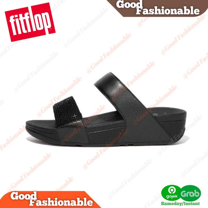 Sandal Wanita FITFLOP Lulu Crystal Embellished Women's Slides ORI 100%