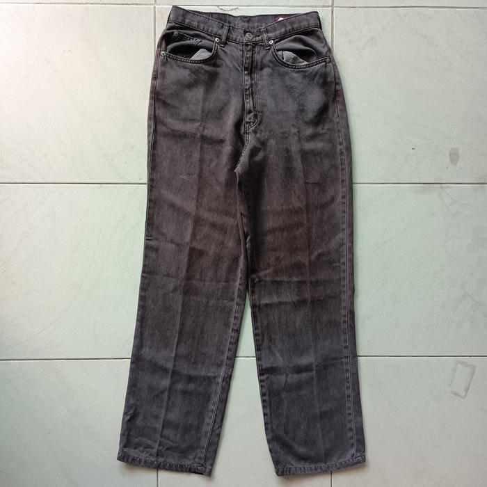 Celana Wrangler Lady Coklat Straight Loose Wanita Second Original