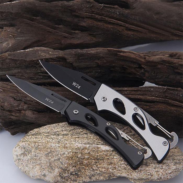 Pisau Lipat Outdoor Dengan Karabiner 145mm 5CR15 Stainless Steel