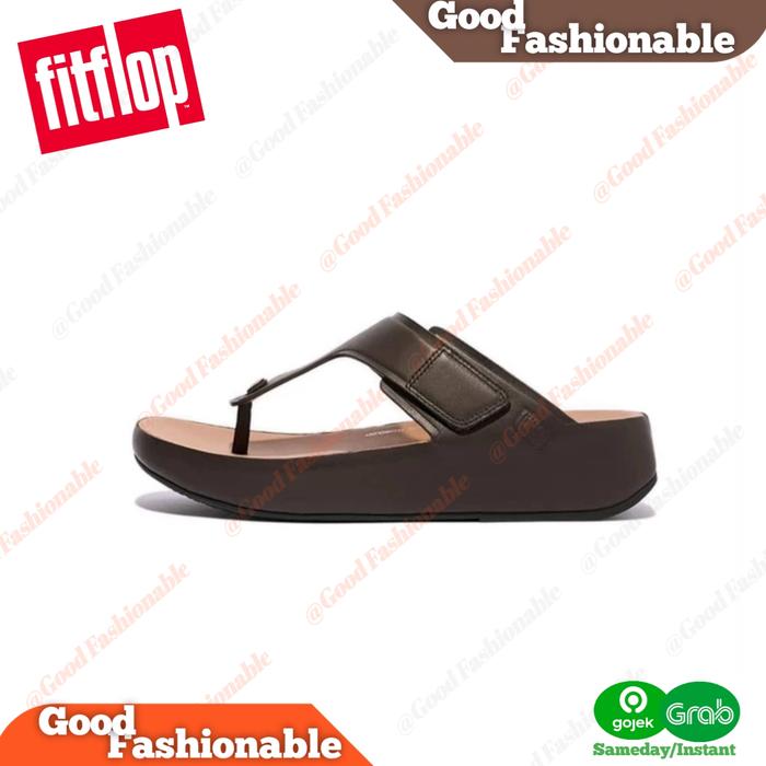 FITFLOP Samel Men's Adjustable Leather Toe-Post Sandal Pria Kulit Asli