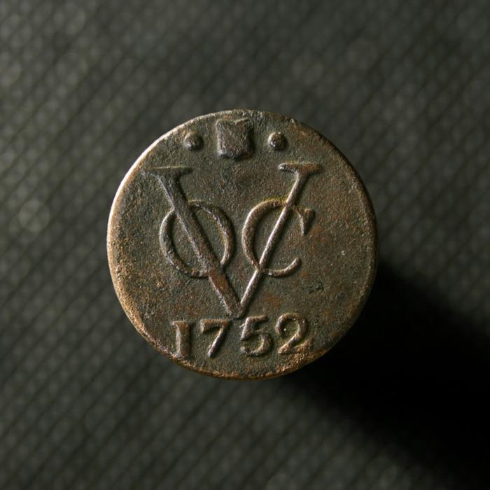 (Rare!!!) Uang Koin VOC 1 Duit Utrecht Tahun 1752 Hindia Belanda