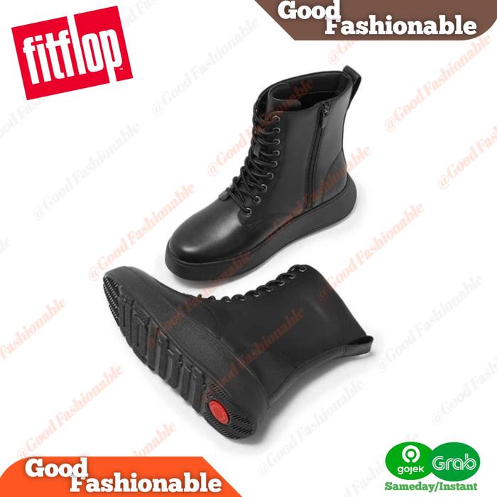 Sepatu Boots Wanita FITFLOP Original F-Mode Bahan Kulit Asli 100%