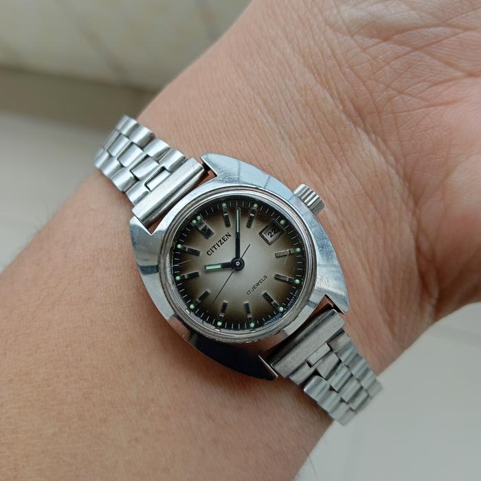 jam citizen automatic original wanita sunbrust dial