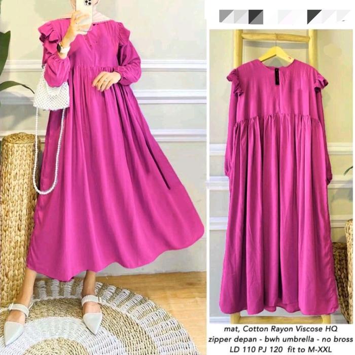 Tunik basic/Tunik muslim polos/Simple tunik/simpel kalem dress midi