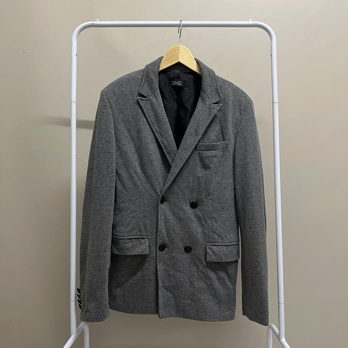 Zara Man 100% Asli Original Jas Suite Blazer Pria Abu2
