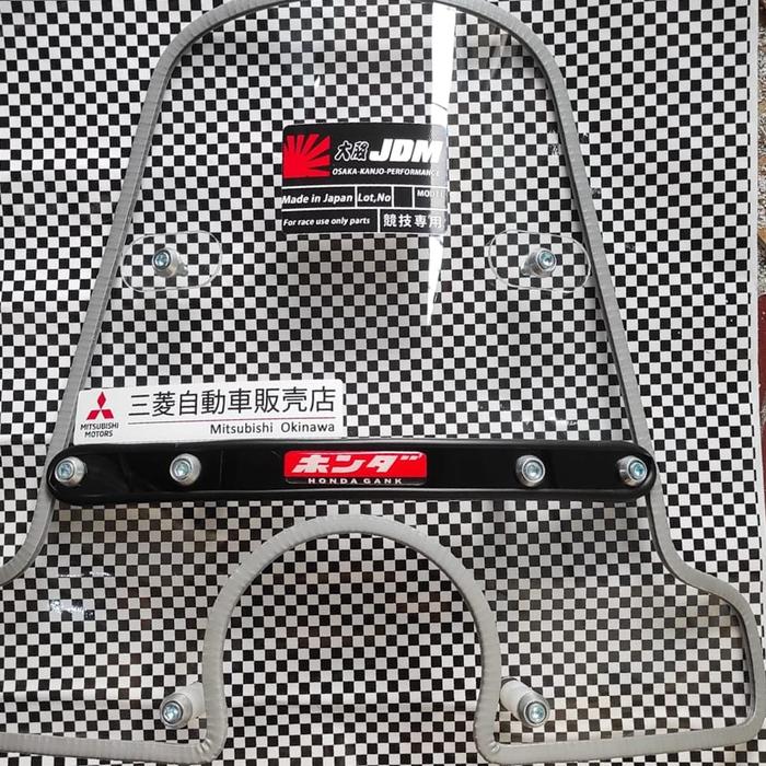 Honda JDM Windshield SuperCub C70 Ukuran High Tinggi Lebar 52x41 Medium 44x30 Made in Japan