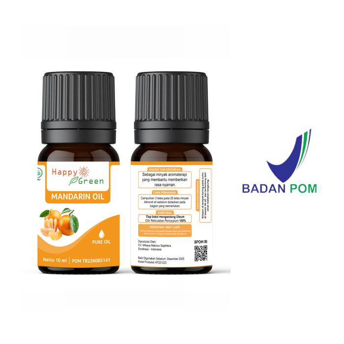 Happy Green Minyak Atsiri Jeruk Mandarin 10 ml- Mandarin Essential Oil