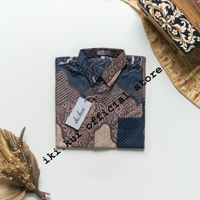 kemeja batik (iki.kui) anak laki iki kui lengan panjang - motif nanda