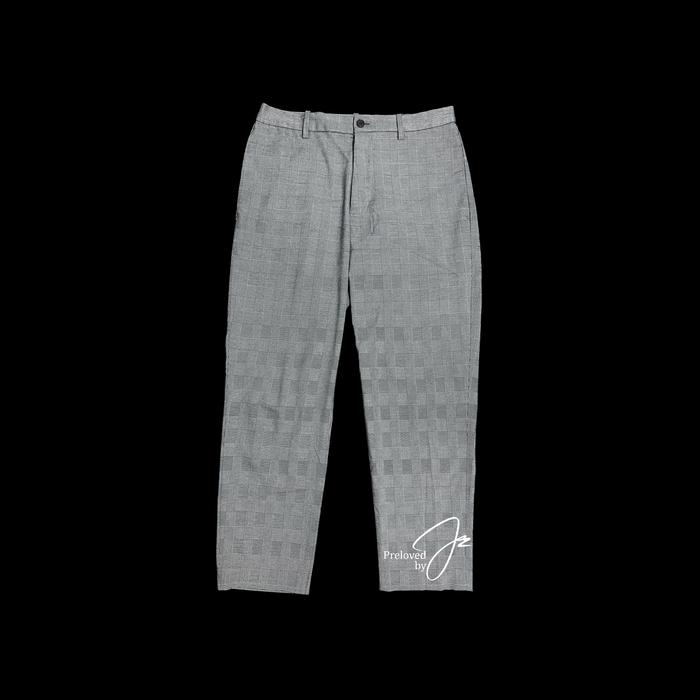 TARTAN LONG PANTS UNIQLO LP009 - Celana Panjang Kerja Pria Motif Kotak