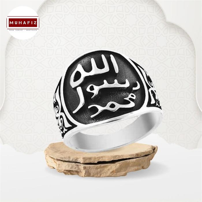 Cincin Perak Stempel Rasulullah Allah Muhammad / Cincin Silver 925