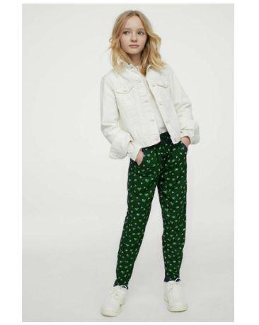 CELANA JOGGER ANAK PEREMPUAN POPMYWEAR HM RAYON JOGGER GREENFLOWER 5-6