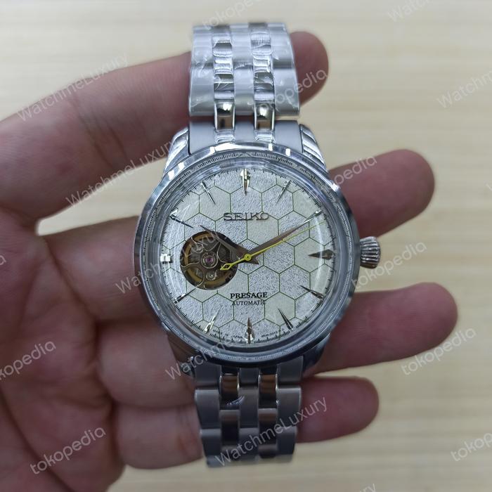 JAM TANGAN PRIA SEIKO PRESAGE STAR BAR OPEN HEART SSA409J1 CLONE
