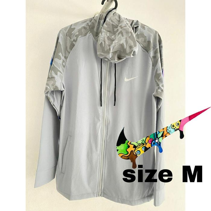 JACKET NIKE SIZE M HOODIE NIKE HOODIE UKURAN M WARNA ABU CAMO GREY JAC