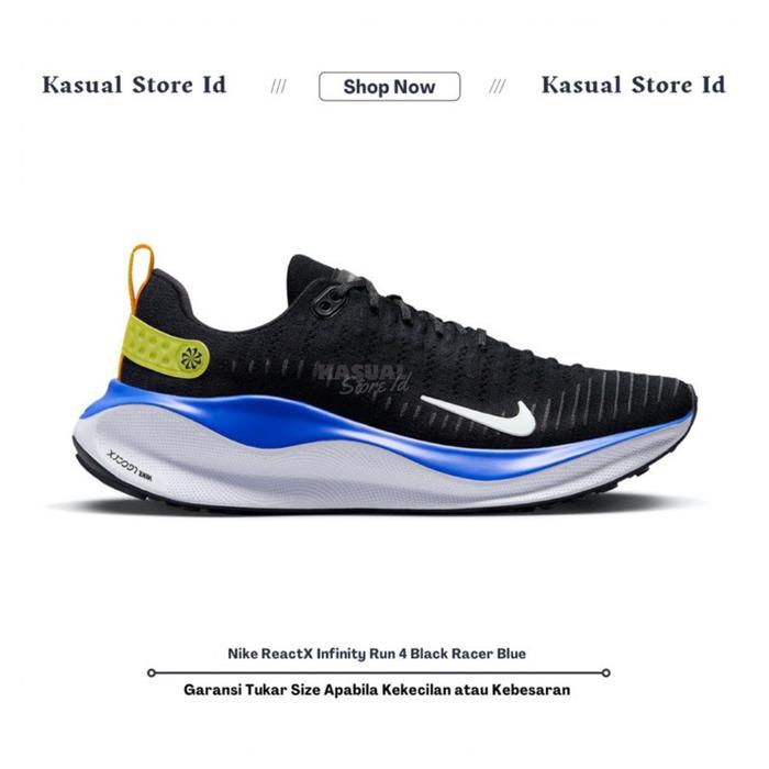 Nike ReactX Infinity Run 4 Men's Black Racer Blue