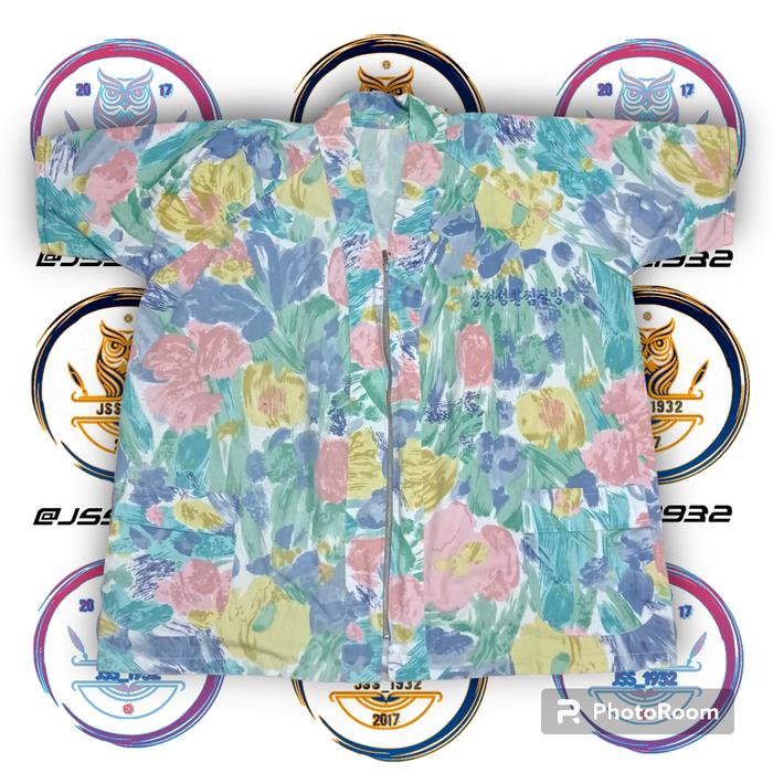 Kemeja Pantai KIMONO JEPANG 2 POCKET FLORAL ORIGINAL Second Murah Rare