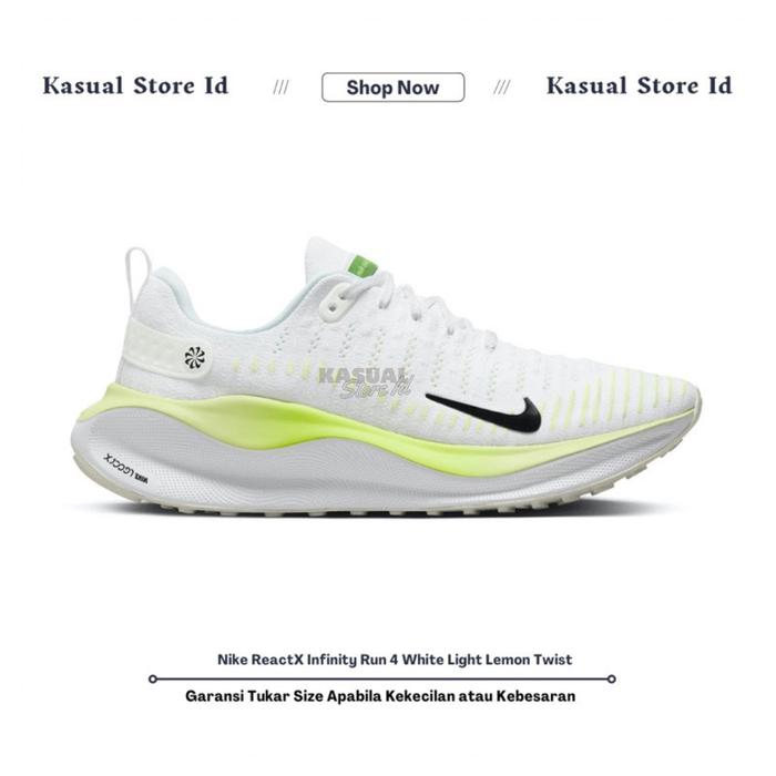 Nike ReactX Infinity Run 4 Men's White Light Lemon Twist