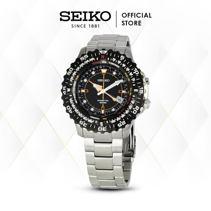 Jam Tangan Pria Seiko Kinetic SKA423P1 Flightmaster Stainless Original