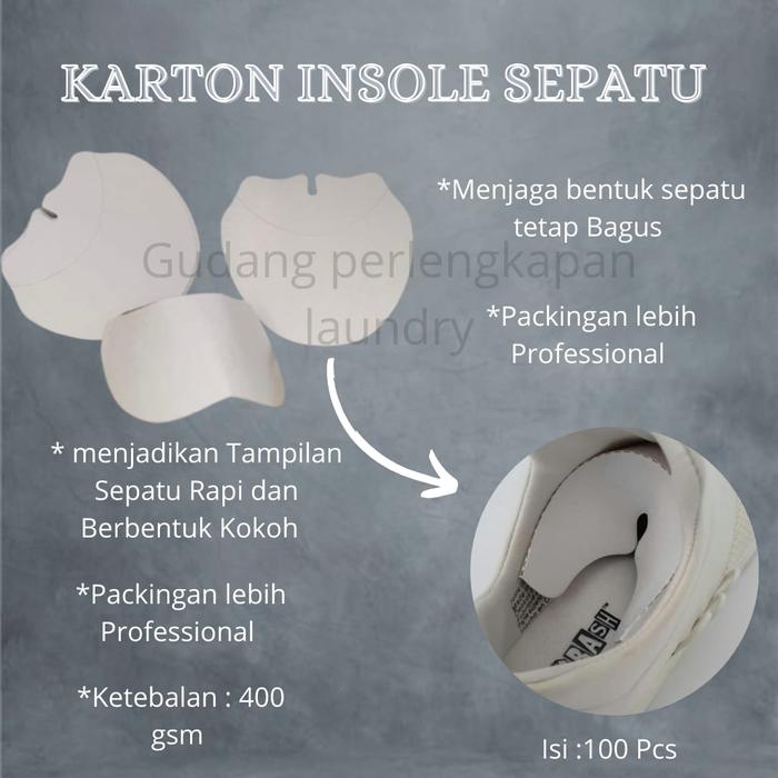 Karton Insole Sepatu - shoes Saddle 100 Lembar (tebal gramasi 400)
