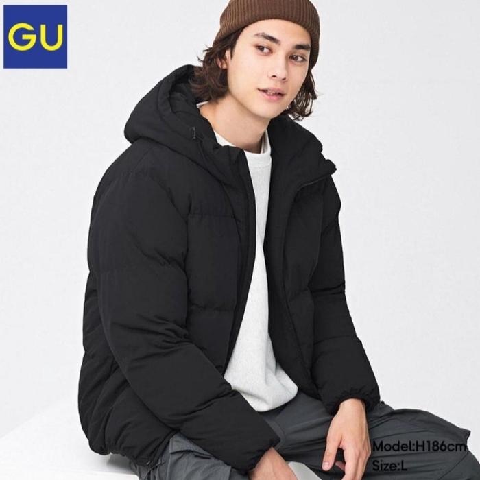 GU uniqlo black puffer Down jacket