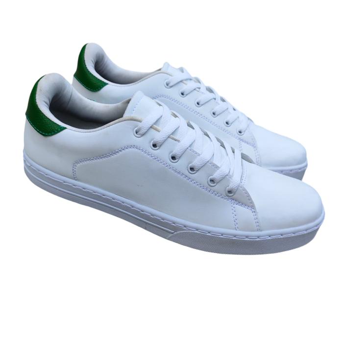 SEPATU PRIA UKURAN 45 46 47 PUTIH HIJAU TERLARIS