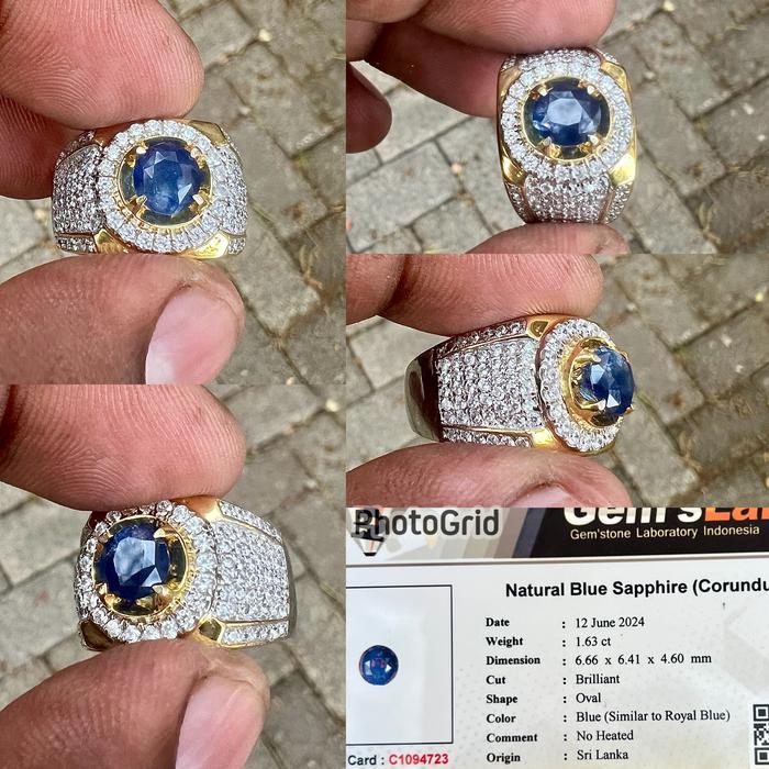 Batu Blue Safir Ceylon srilanka similar to royal blue safir cylon srilangka cincin batu Natural Blue
