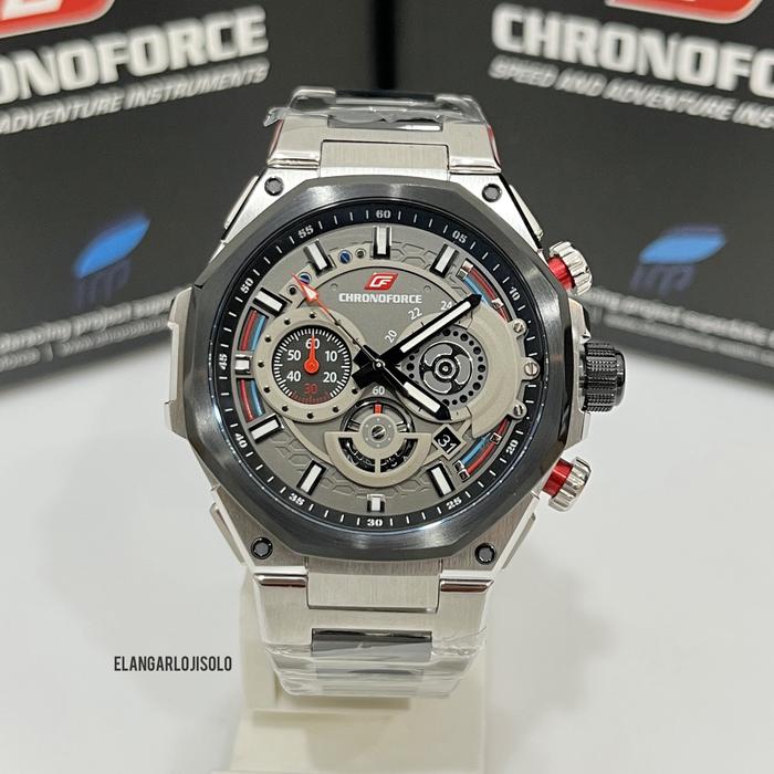 JAM TANGAN PRIA CHRONOFORCE CF 5340G ORIGINAL SILVER