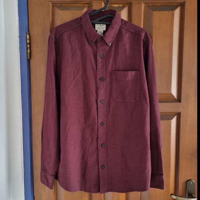 KEMEJA FLANNEL OUTDOOR PRIA LL BEAN ORIGINAL