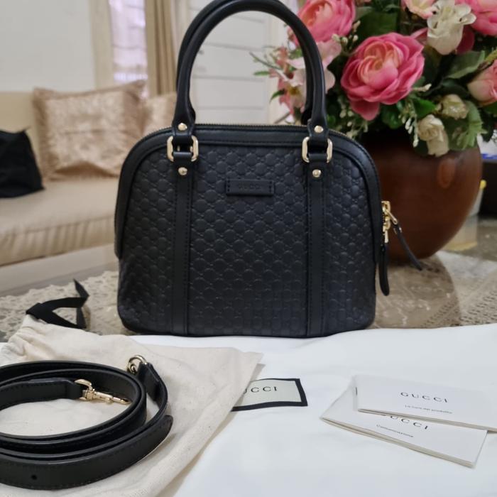 tas gucci alma dome black