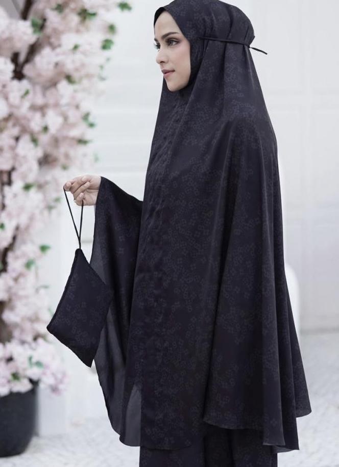 Toni Buttonscarves Prayer Robe Monogram Scramble Truffle (Mukena)