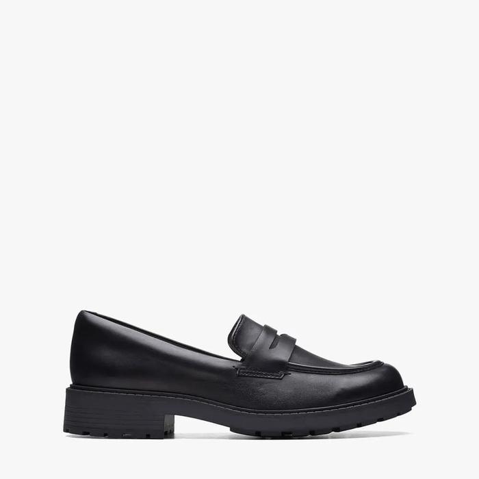Clarks Women's Orinoco2 Penny Loafers - Black Leather