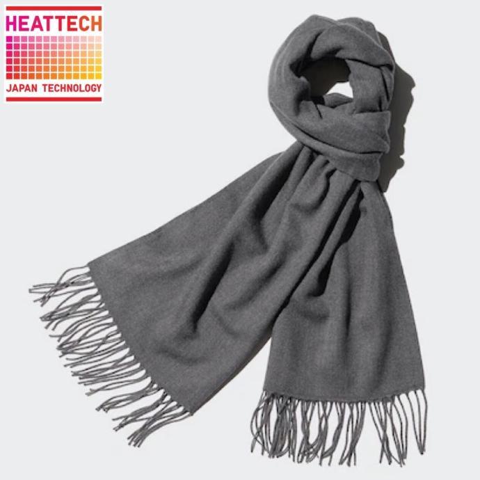 UNIQLO Heattech Syal Scarf Winter Polos Gray