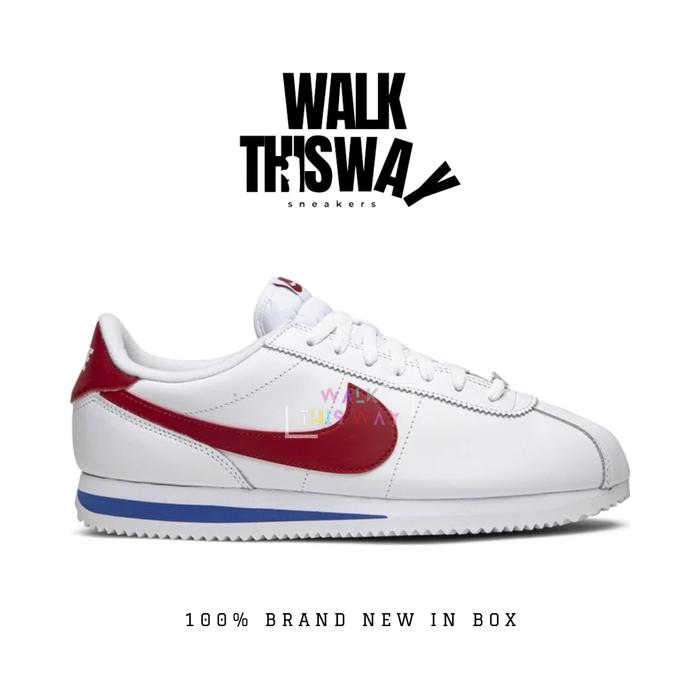 sepatu pria sneakers nike cortez classic / sepatu pria / sneakers cortez / blue red white