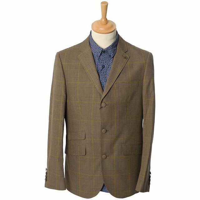 Gabicci Italy Vintage Mens Checked Tailored Jacket Button Up Smart Blazer Sizes 40   Gabicci Vintage