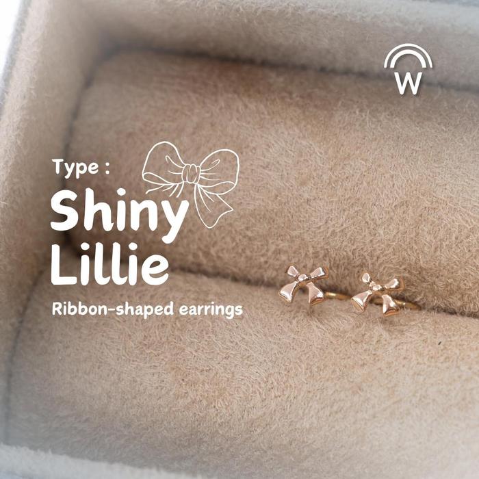 wonderthink - shiny lillie loop - anting - giwang - bayi - emas - putih - rosegold