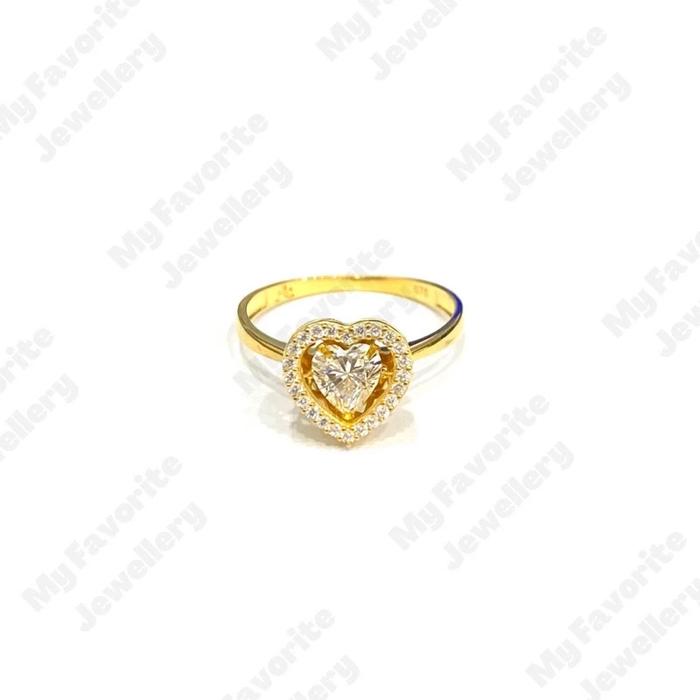 Cincin dancing stone uk12 uk14 kadar 875 20K