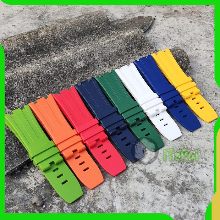 Tali jam tangan AP pria 28mm Strap tali jam AP pria karet 28mm (No buckle)