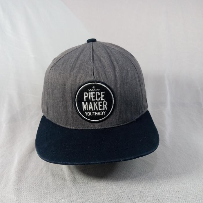 Topi Snapback Oval Patch Bordir Piecemaker Brand Original