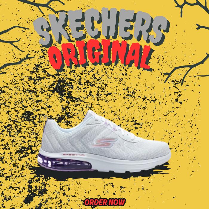 Sepatu Skechers Go Walk Air 2.0 White Lavender Women 124354/WLV Original