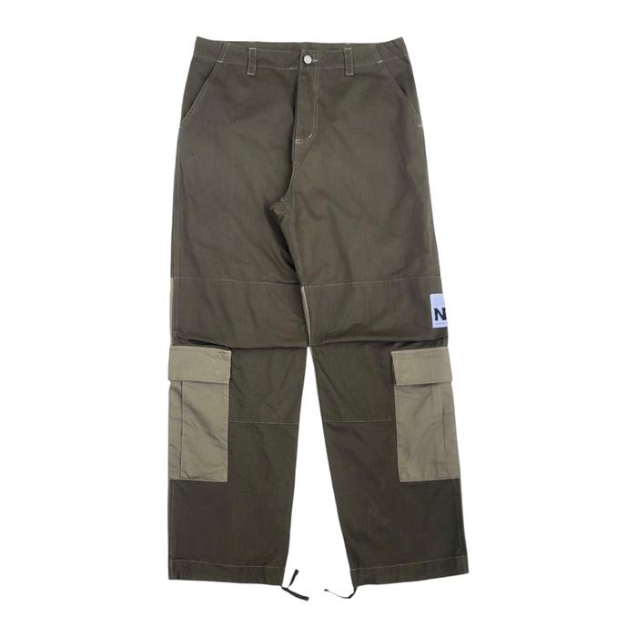 NoManual TwoTone (OG & OD) Cotton HBT Field Trousers, Sz: 36 (W: 94, L: 108, LO: 23), Good Cond.