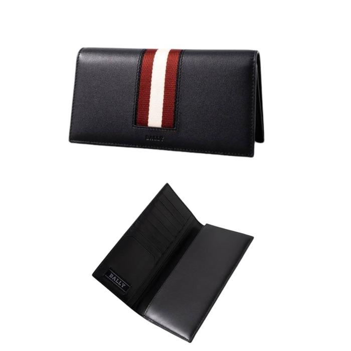 dompet pria bally baliro long wallet black ss