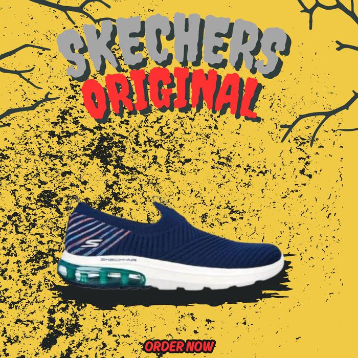 Sepatu Skechers Go Walk Air 2.0 Navy Women's ( 124363/NVY ) Original