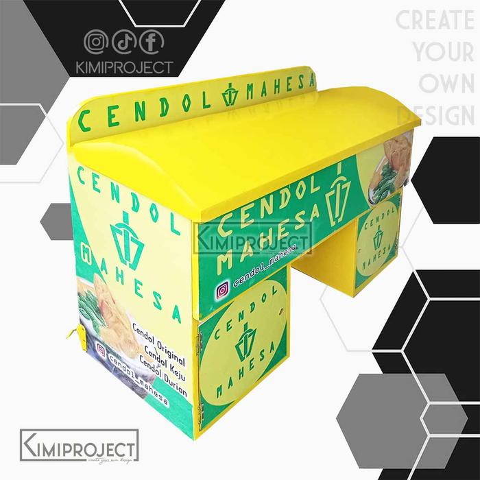 Box / rombong motor besi gorengan ayam goreng cilok bakso makanan minuman uk118