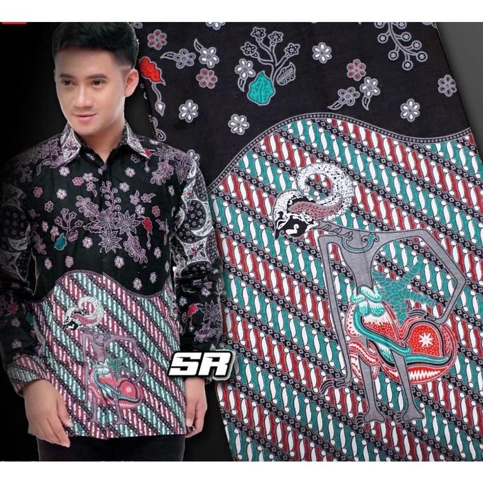 Kain batik printing motif wayang kain batik meteran bahan baju kain meteran batik Pekalongan kain ba