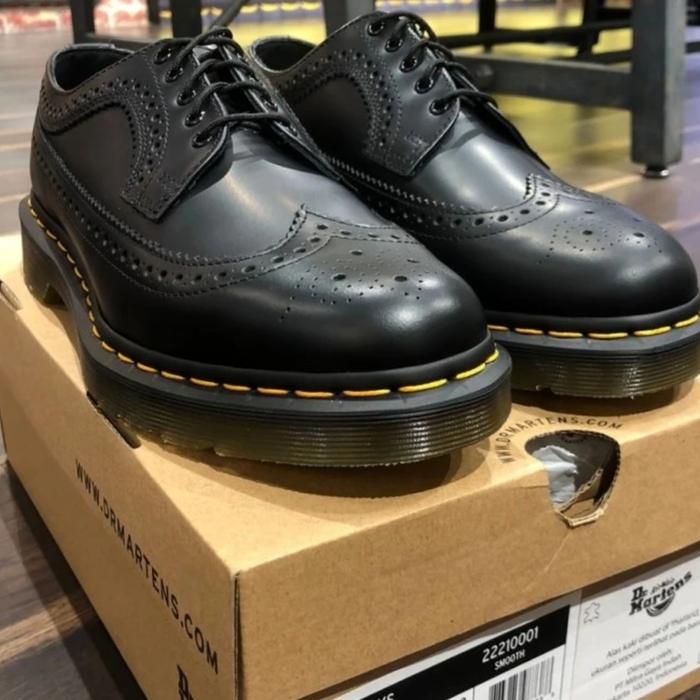 SEPATU KULIT DR. MARTENS 3989 YS BLACK SMOOTH UNISEX SHOES ORIGINAL