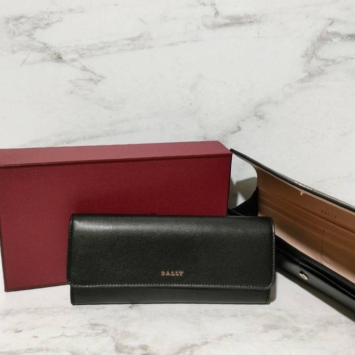 dompet wanita bally camelia wallet black ss