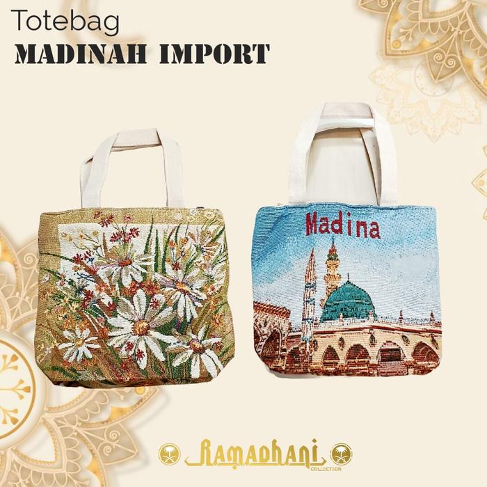 Totebag Kanvas Madina Dan Mekkah