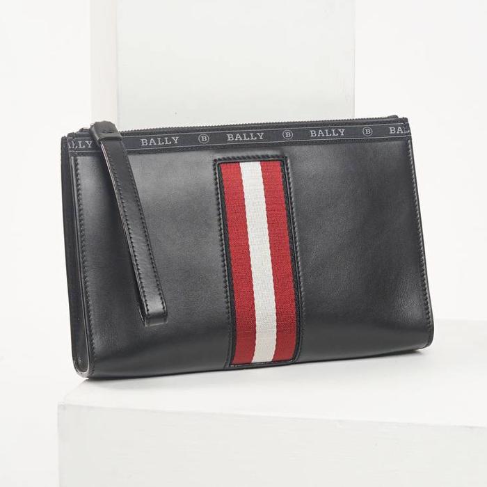 BALLY Haig Plain Clutch Pouch with Handle in Black