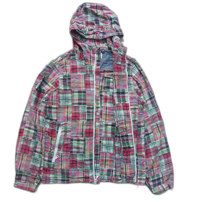 jacket columbia madras plaid patchwork casual jaket gorpcore